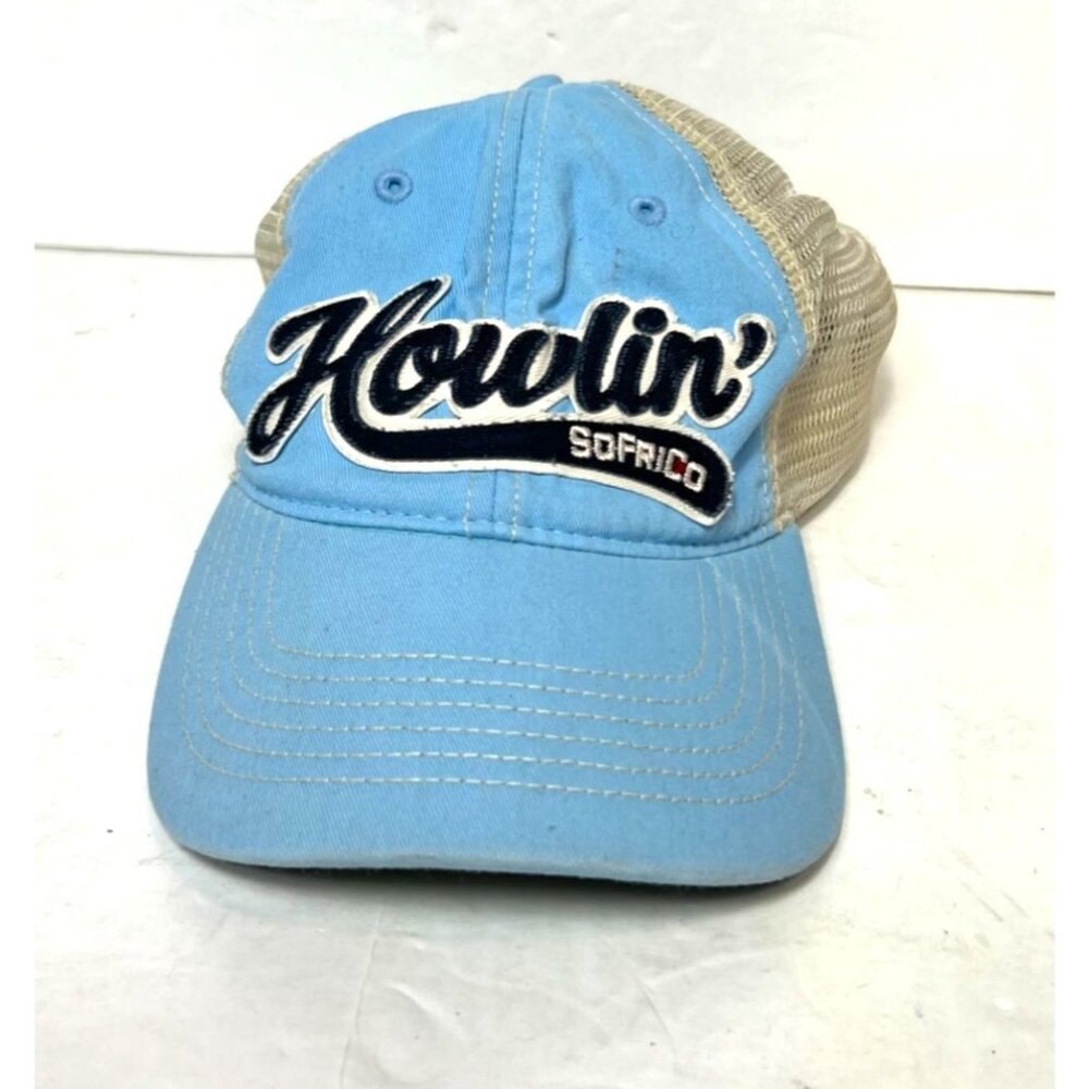Southern Fried Cotton Howlin SOFRICO Patch Trucker Hat Blue Mesh Adjustable Back